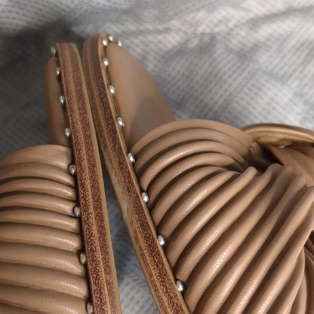 Steve Madden Willow Knot Slide Sandals In Nude - Picture 13 of 16